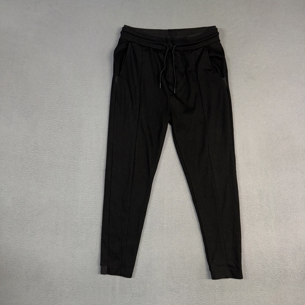 Zara Pants Womens Large Black Skinny Ankle Pull On Stretch Ponte Polyester Blend